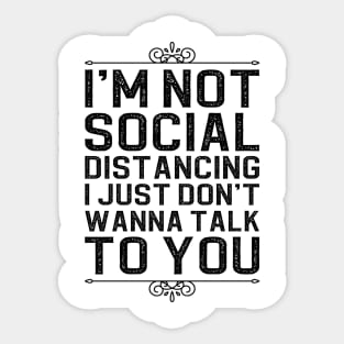 social distancing funny anti social Sticker